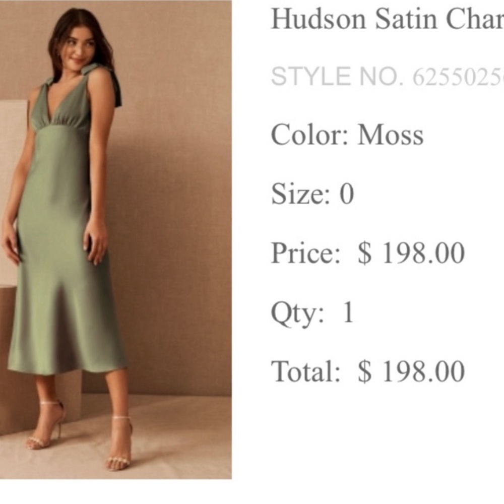 BHLDN bridesmaids dress- Hudson, moss